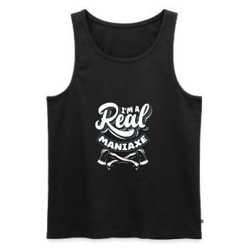 Axe Hatchet Throwing Hatchet Ax Thrower Im A Real - Men's Premium Organic Tank Top - black - Front - Michal (187cm)