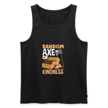 Axe Hatchet Throwing Hatchet Ax Thrower Funny Pun - Men's Premium Organic Tank Top - black - Front - Michal (187cm)