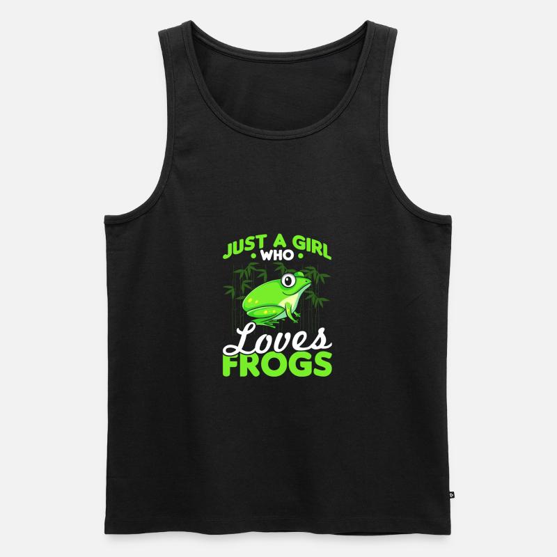 Mädchenfrösche - Männer Premium Bio Tank Top - Schwarz