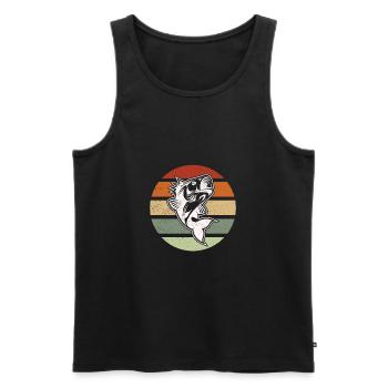 Klassischer koi - Männer Premium Bio Tank Top - Schwarz - Vorne - Michal (187cm)
