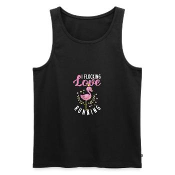 Lustige Jogging-Läufer Ich Beflockung Liebe Laufen - Männer Premium Bio Tank Top - Schwarz - Vorne - Michal (187cm)