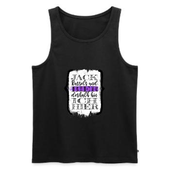 geburtstag hundefreund weizen bluthund - Männer Premium Bio Tank Top - Schwarz - Vorne - AI Model Male 178 light (178cm)