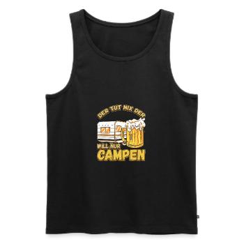 Der Tut Nix Der Will Nur Campen - Wohnmobil Natur - Männer Premium Bio Tank Top - Schwarz - Vorne - Michal (187cm)