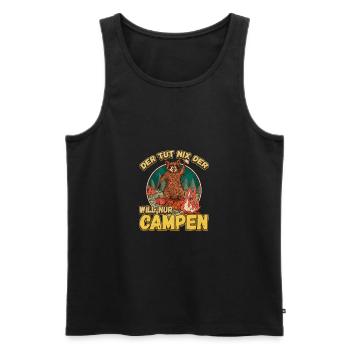 Der Tut Nix Der Will Nur Campen - Wohnmobil Natur - Männer Premium Bio Tank Top - Schwarz - Vorne - Michal (187cm)