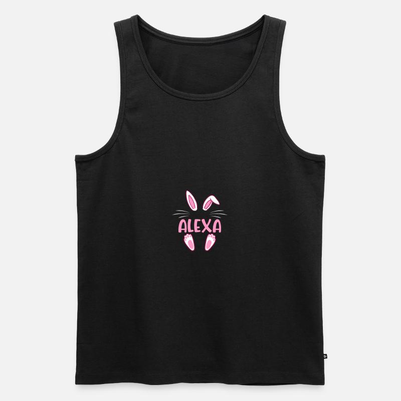 ALEXA Easter - Männer Premium Bio Tank Top - Schwarz