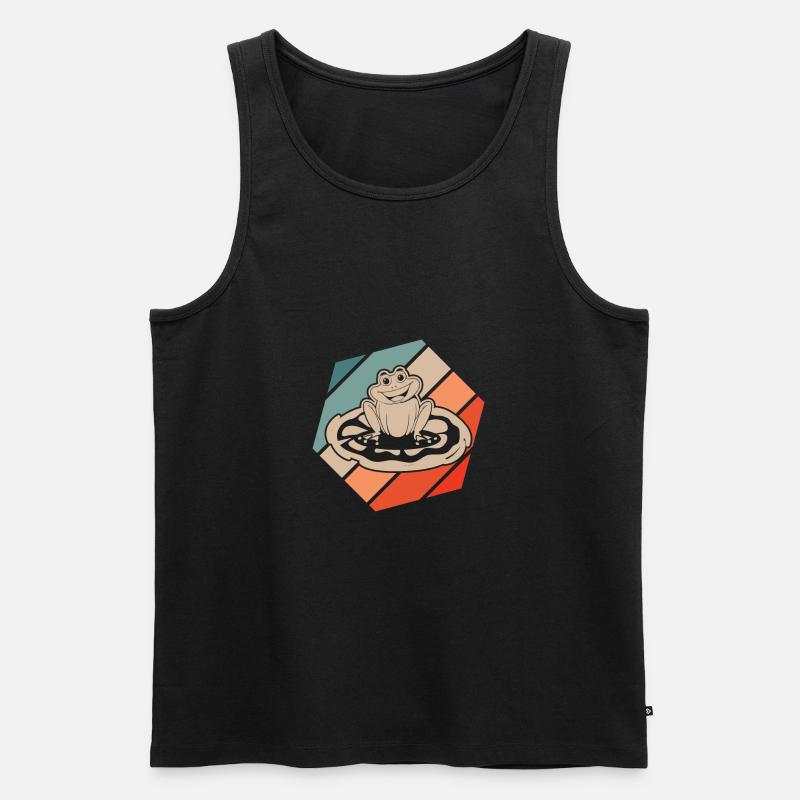 Frog Classic - Männer Premium Bio Tank Top - Schwarz