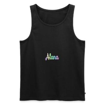 ALANA Rainbow Cursive minimaliste - Débardeur bio Premium Homme - noir - Devant - Michal (187cm)