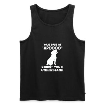 Cute Beagle Dog Owner Motif Beagle Gassi - Men's Premium Organic Tank Top - black - Front - AI Model Male 178 light (178cm)