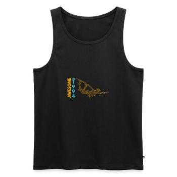 Awesome since 1994. Wakeboard Lifestyle - Männer Premium Bio Tank Top - Schwarz - Vorne - Michal (187cm)