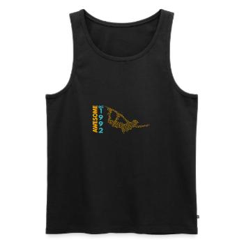 Awesome since 1992. Wakeboard Lifestyle - Men's Premium Organic Tank Top - black - Front - Michal (187cm)