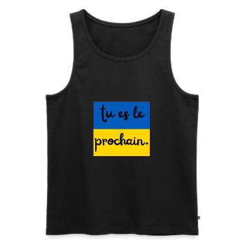 Ukraine drapeau tu es le prochain - Débardeur bio Premium Homme - noir - Devant - Michal (187cm)