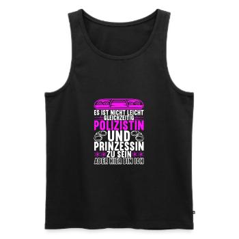 Polizei Polizist - Männer Premium Bio Tank Top - Schwarz - Vorne - Michal (187cm)