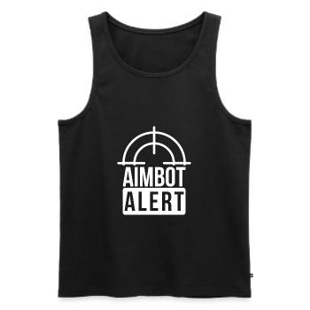 Aimbot Alert Cheater Hacker Gamer Streamer Zocken - Männer Premium Bio Tank Top - Schwarz - Vorne - AI Model Male 178 light (178cm)