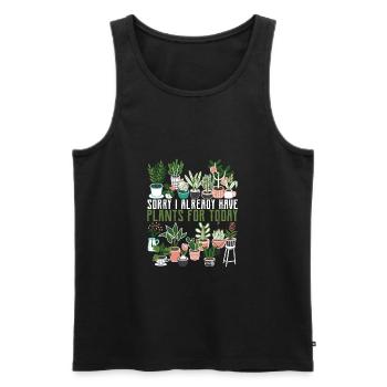 Pot Head Planter Flower Lover succulents Ges - Men's Premium Organic Tank Top - black - Front - Michal (187cm)
