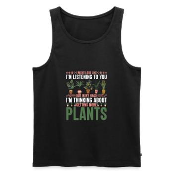Récolte Fleurs Succulentes Détendez-vous et détendez-vous Ge - Débardeur bio Premium Homme - noir - Devant - AI Model Male 178 light (178cm)