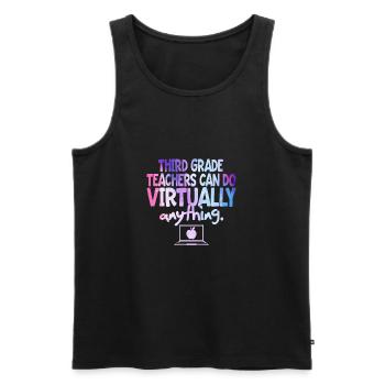Third Grade Teachers Can Do Virtually Anything - Men's Premium Organic Tank Top - black - Front - Michal (187cm)