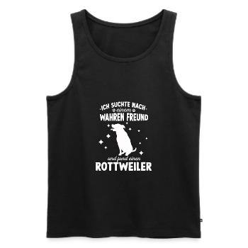 Lustig Rottweiler Hunde Hundeschule Rottweiler - Männer Premium Bio Tank Top - Schwarz - Vorne - AI Model Male 178 light (178cm)