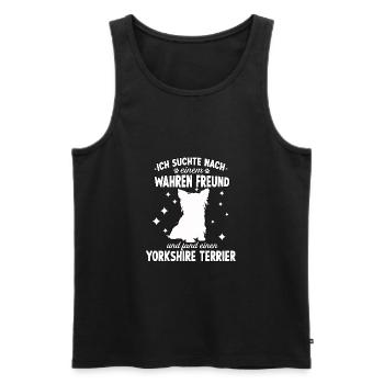 Yorkshire Terrier Hundeschule Yorkie Gassi Hunde - Männer Premium Bio Tank Top - Schwarz - Vorne - Michal (187cm)