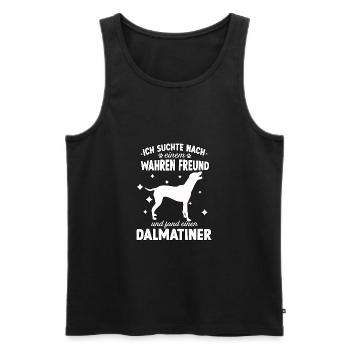 Dalmatiner Hundeschule Dalmatiner Gassi Hunde - Männer Premium Bio Tank Top - Schwarz - Vorne - AI Model Male 178 light (178cm)