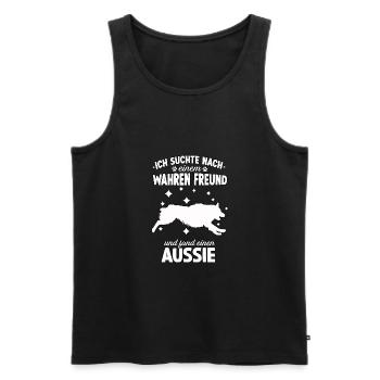 Australian Shepherd Lustig Aussie Gassi Hundesport - Männer Premium Bio Tank Top - Schwarz - Vorne - Michal (187cm)