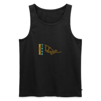 Awesome since 1966. Wakeboard Lifestyle - Men's Premium Organic Tank Top - black - Front - Michal (187cm)
