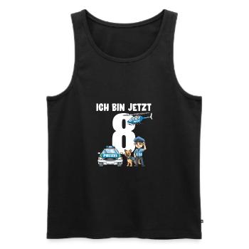 8 Geburtstag Polizei Shirt - 8 Jahre Alt Geschenk - Männer Premium Bio Tank Top - Schwarz - Vorne - Michal (187cm)