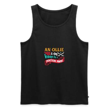 Ein Ollie Am Tag Hält Den Arzt Fern - Männer Premium Bio Tank Top - Schwarz - Vorne - AI Model Male 178 light (178cm)