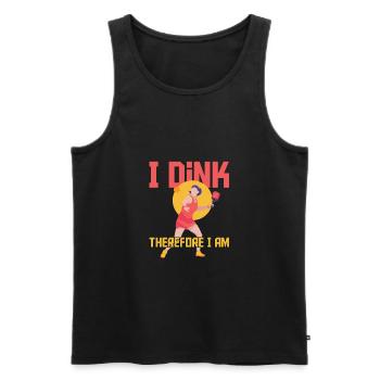 Outdoor Gartenspiel Lustiges Pickleball Design mit - Männer Premium Bio Tank Top - Schwarz - Vorne - AI Model Male 178 light (178cm)