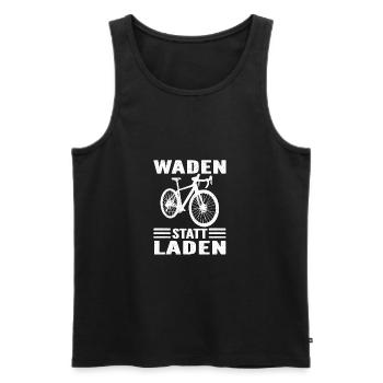 Rennrad Radsport retro Sunset für Rennradfahrer - Männer Premium Bio Tank Top - Schwarz - Vorne - Michal (187cm)
