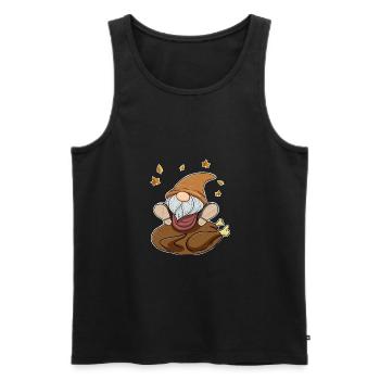Gnomes I Pumpkin I Autumn Thanksgiving - Men's Premium Organic Tank Top - black - Front - Michal (187cm)