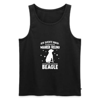 Hundetraining Beagle Hunde Fan Beagle - Männer Premium Bio Tank Top - Schwarz - Vorne - Michal (187cm)