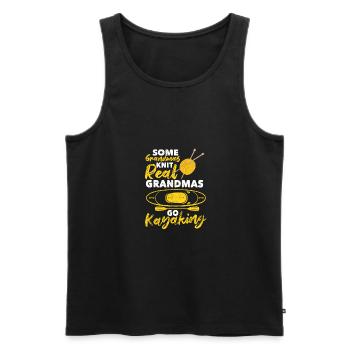 Some grandmas knit real grandma go kayaking - Men's Premium Organic Tank Top - black - Front - Michal (187cm)