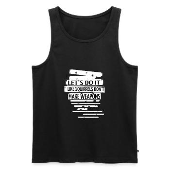 hippie humor flower power joke peace for paris - Männer Premium Bio Tank Top - Schwarz - Vorne - Michal (187cm)