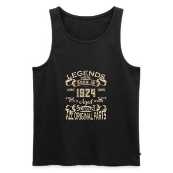 Legends Were Born In 1924. Aged Perfectly All orig - Männer Premium Bio Tank Top - Schwarz - Vorne - Michal (187cm)