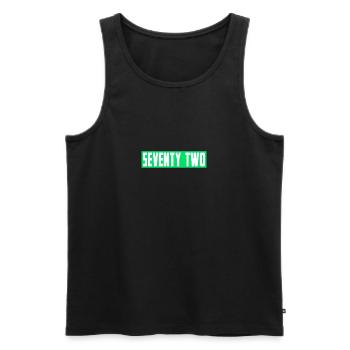Era, Sjuttiotva, Seventy Two - Männer Premium Bio Tank Top - Schwarz - Vorne - Michal (187cm)