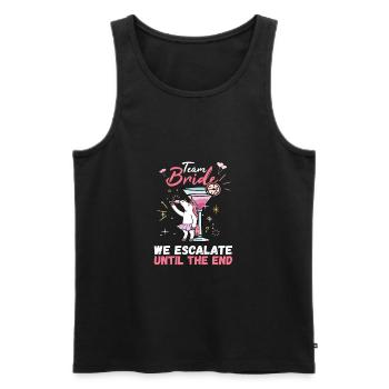 Team Bride JGA Bachelor Party Polter Girls - Men's Premium Organic Tank Top - black - Front - AI Model Male 178 light (178cm)