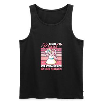 Team Bride JGA Bachelor Party Polter Girls - Men's Premium Organic Tank Top - black - Front - AI Model Male 178 light (178cm)