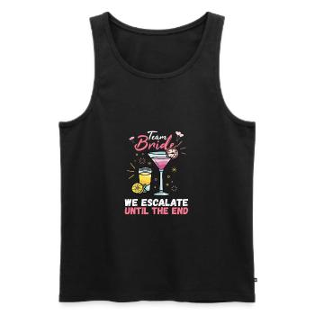 Team Bride JGA Bachelor Party Polter Girls - Men's Premium Organic Tank Top - black - Front - AI Model Male 178 light (178cm)