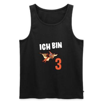 3 Geburtstag Dinosaurier 3 Jahre Geschenk - Männer Premium Bio Tank Top - Schwarz - Vorne - Michal (187cm)
