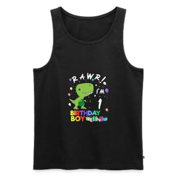 Rawr I'm 1 Cute Dinosaur Birthday Gift - Männer Premium Bio Tank Top - Schwarz - Vorne - Michal (187cm)