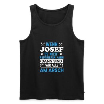 Name Josef reparieren Arbeit Büro lustig Fun - Männer Premium Bio Tank Top - Schwarz - Vorne - Michal (187cm)
