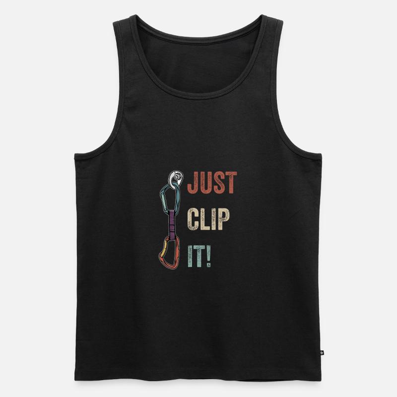 Kletterer sportklettern geschenk - Männer Premium Bio Tank Top - Schwarz