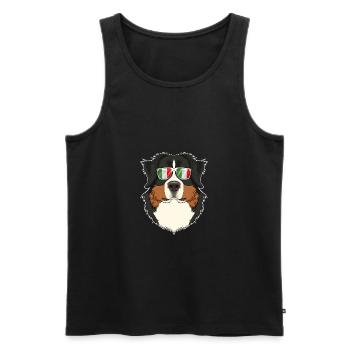 Bernese Mountain Dog Italy Sunglasses I Italian - Männer Premium Bio Tank Top - Schwarz - Vorne - Michal (187cm)