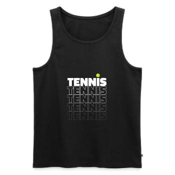 Tennis- Idee de cadeau pour fan de tennis - Débardeur bio Premium Homme - noir - Devant - Michal (187cm)