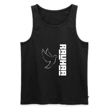Rauhaa Frieden Ukraine - Männer Premium Bio Tank Top - Schwarz - Vorne - Michal (187cm)