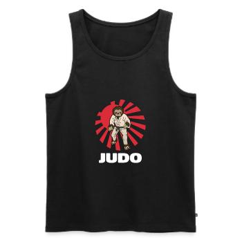 Judo Faultier - Judoka Judoist Kampfsport Japan - Männer Premium Bio Tank Top - Schwarz - Vorne - AI Model Male 178 light (178cm)