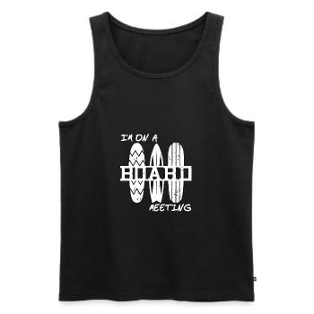 I'm On A BOARD Meeting Funny Surfing T-Shirt - Männer Premium Bio Tank Top - Schwarz - Vorne - Michal (187cm)