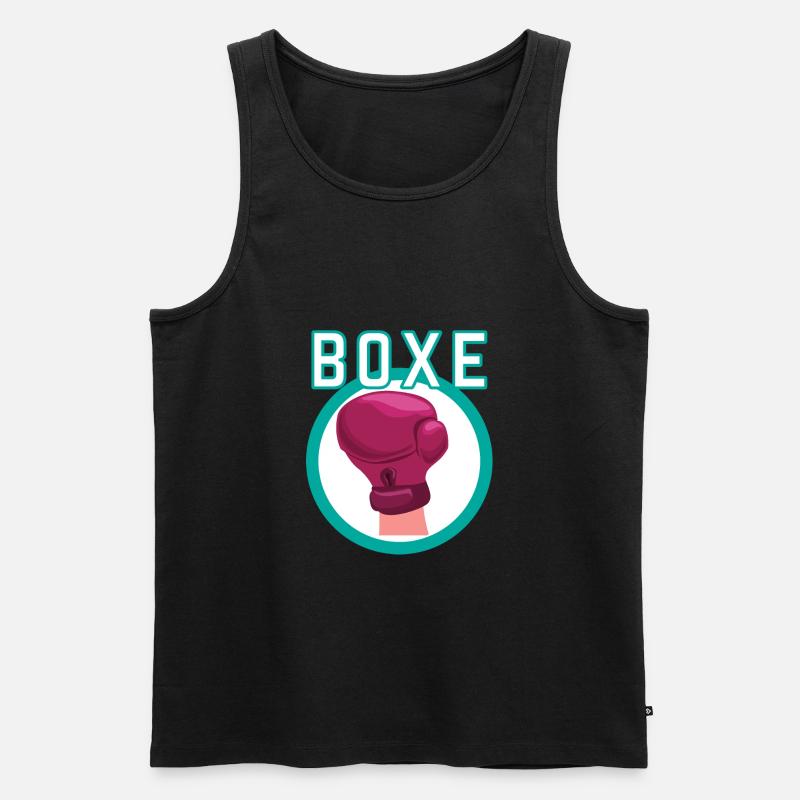 Boxen Liebe - Boxer Geschenkidee - Männer Premium Bio Tank Top - Schwarz