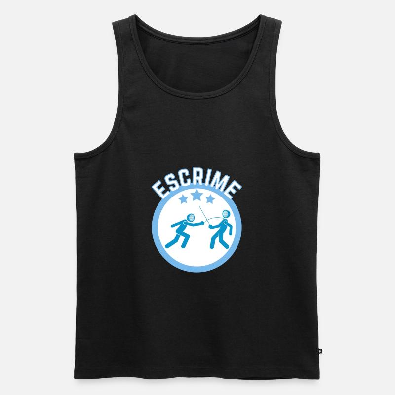 Fechtspiel - Männer Premium Bio Tank Top - Schwarz