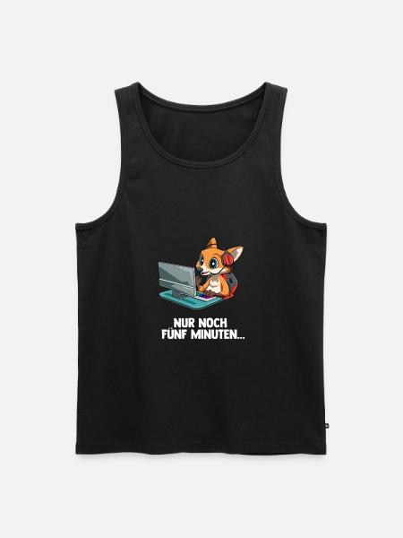 Streamen Videospiele Fuchs - Computer Spiele - Männer Premium Bio Tank Top - Schwarz